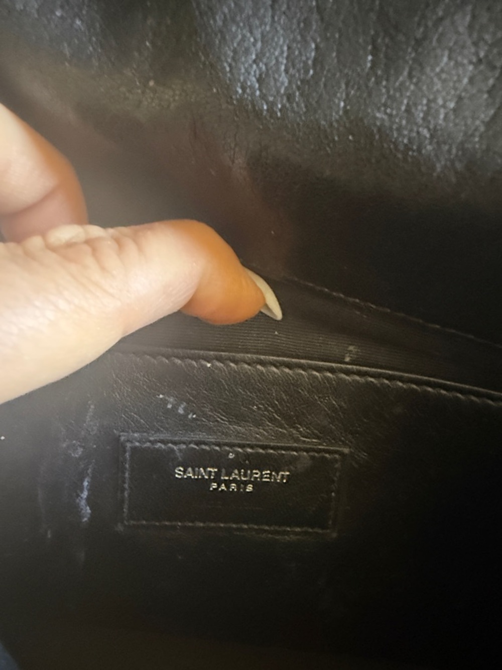 Saint Laurent Black Leather Chain Shoulder Bag with Tassel/Original Bag. - Picture 8 of 8